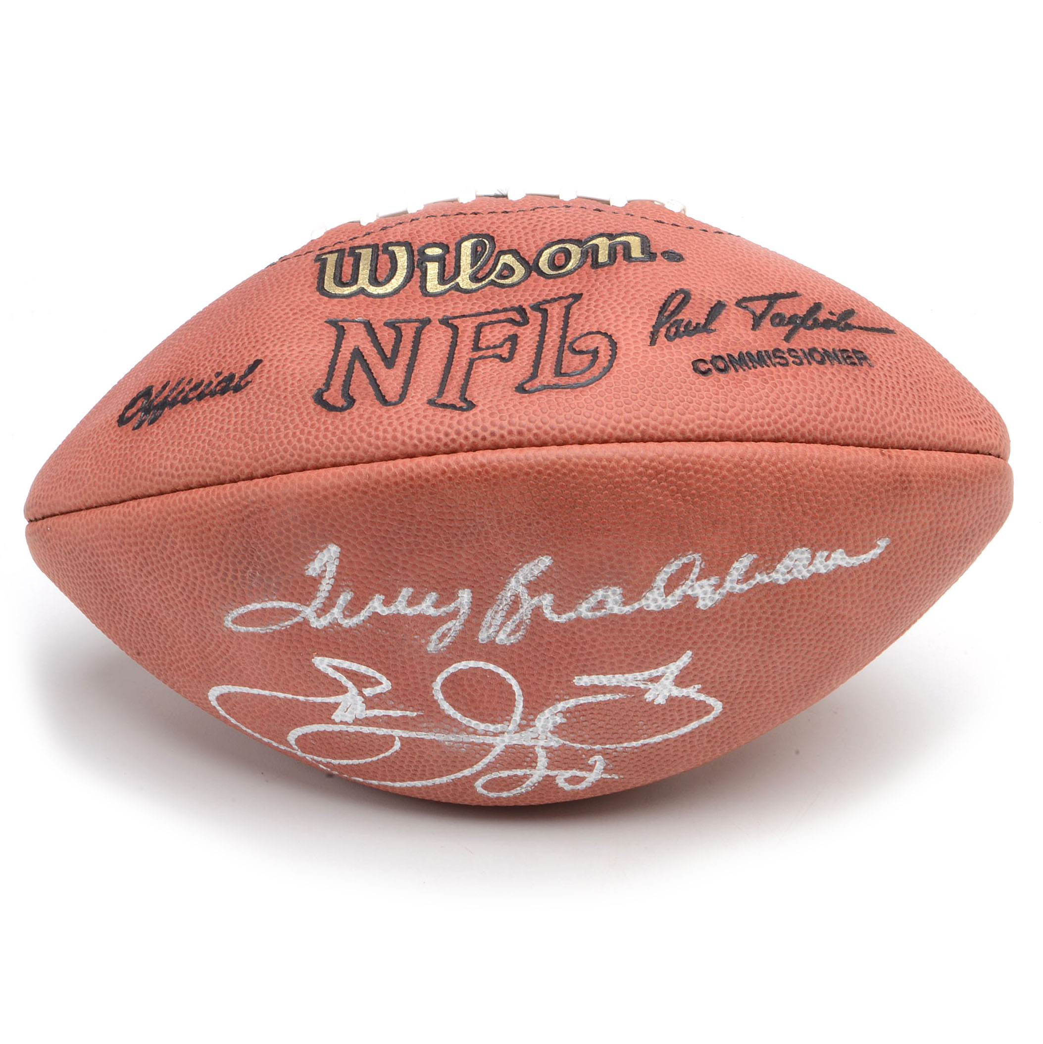 Bradshaw, Smith and Marino Signed Football  Visual Pass