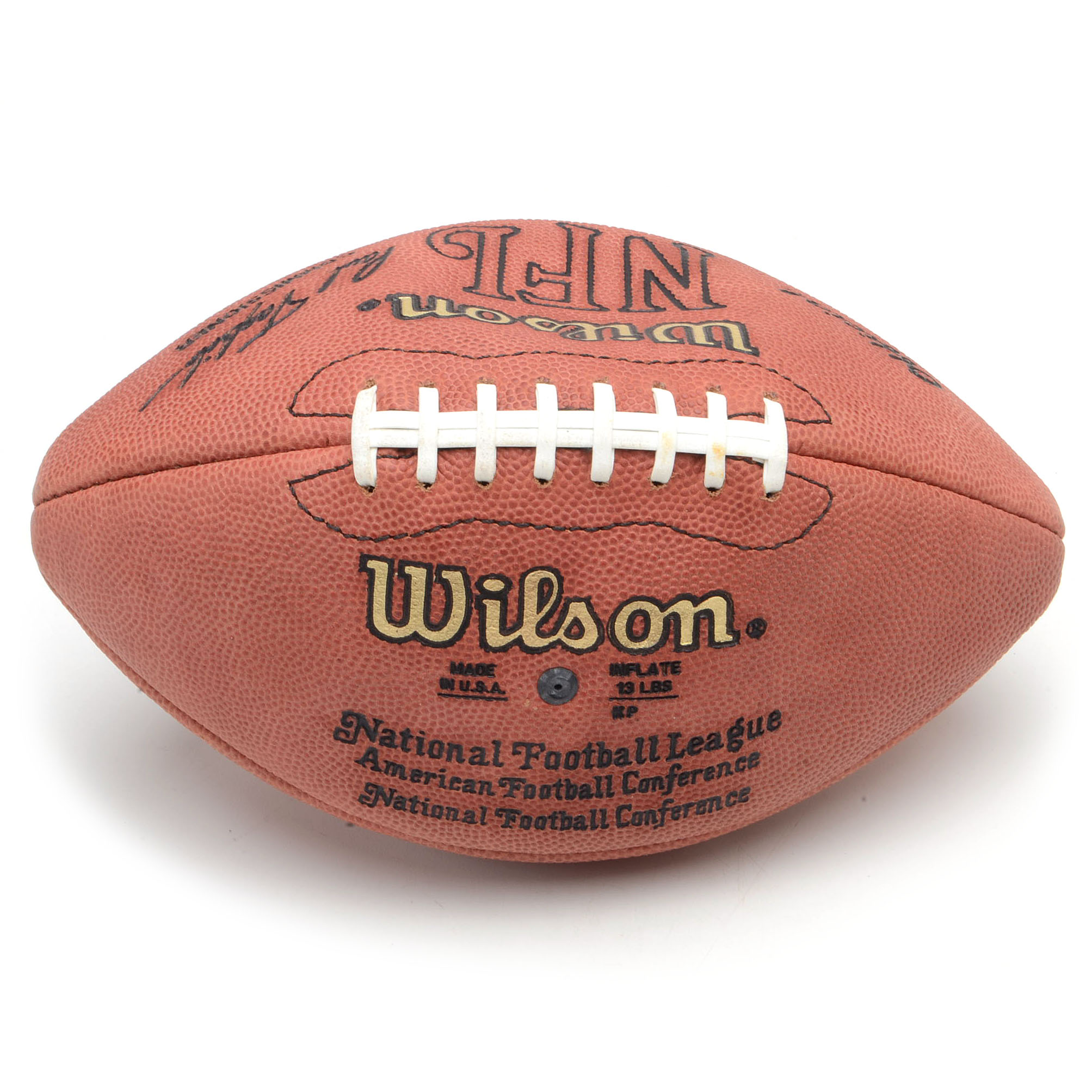 Bradshaw, Smith and Marino Signed Football  Visual Pass