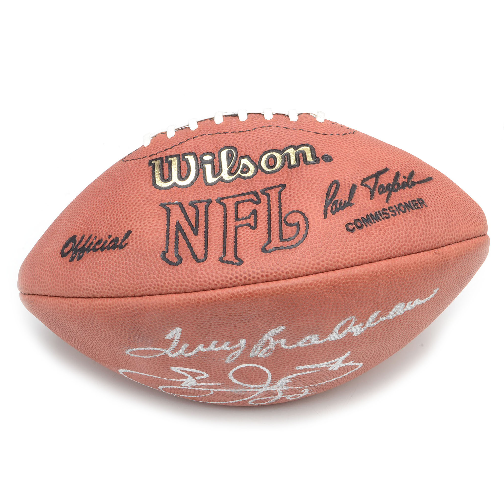 Bradshaw, Smith and Marino Signed Football  Visual Pass