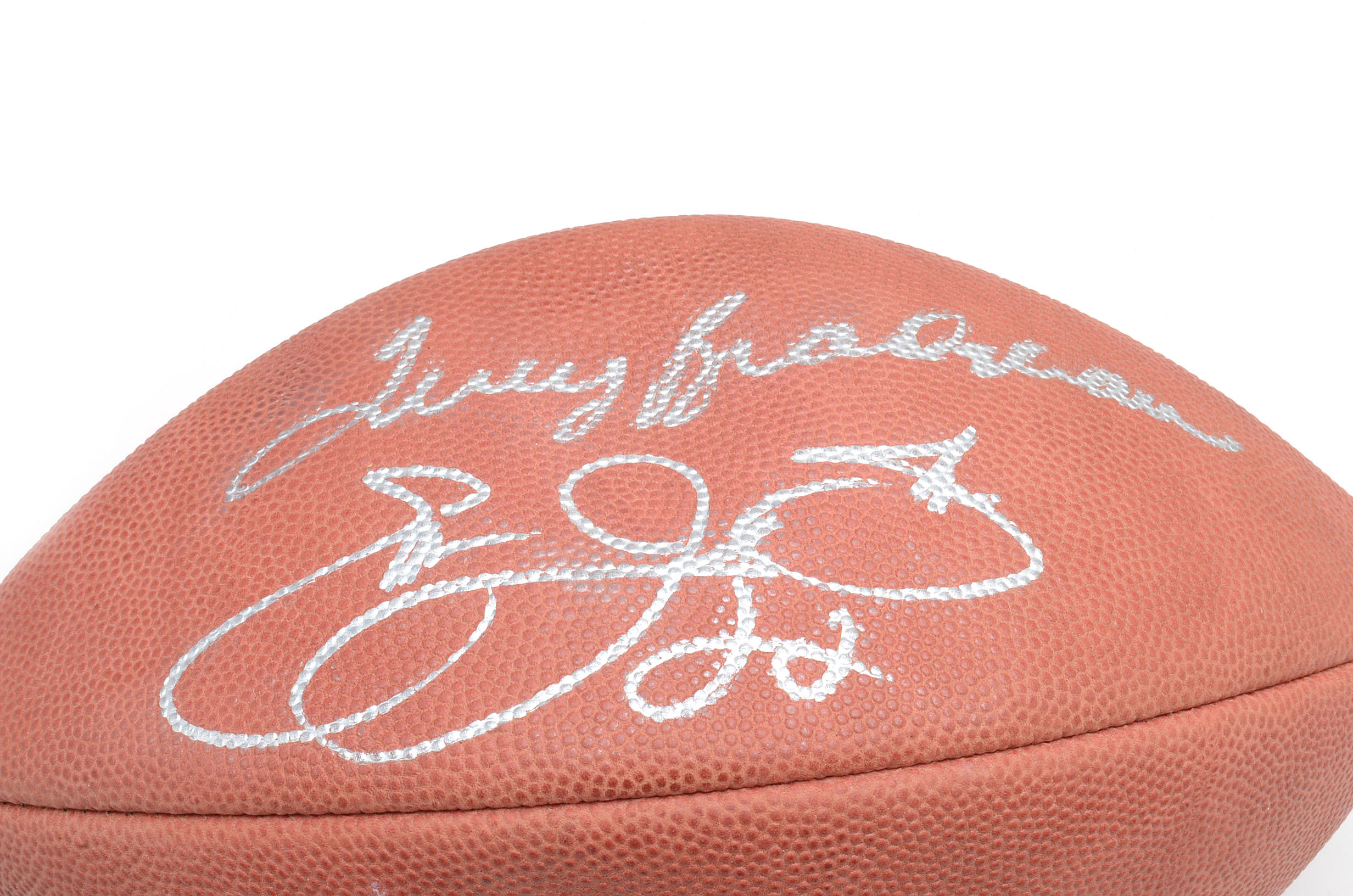 Bradshaw, Smith and Marino Signed Football  Visual Pass