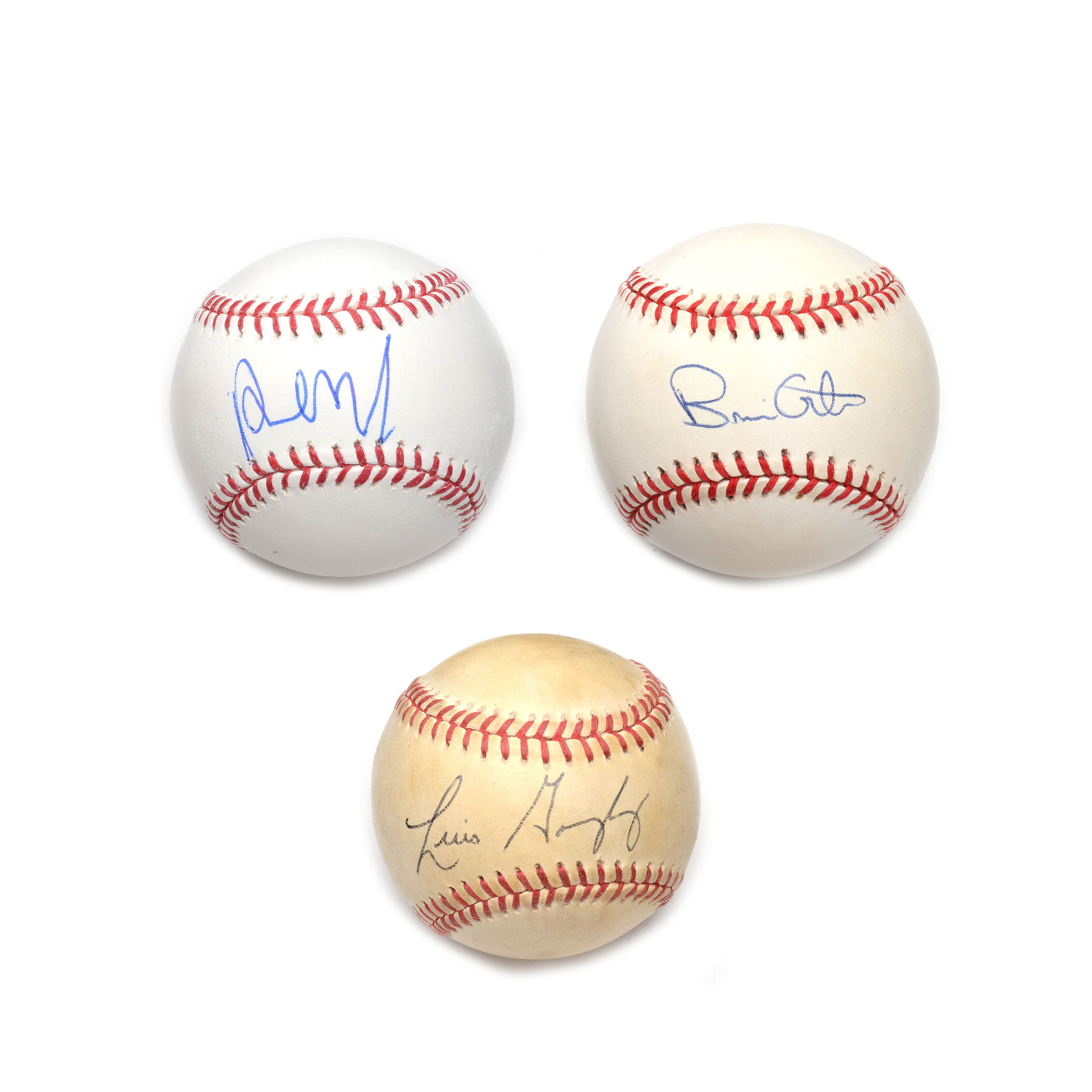 Three Former MLB All-Stars Signed Baseballs