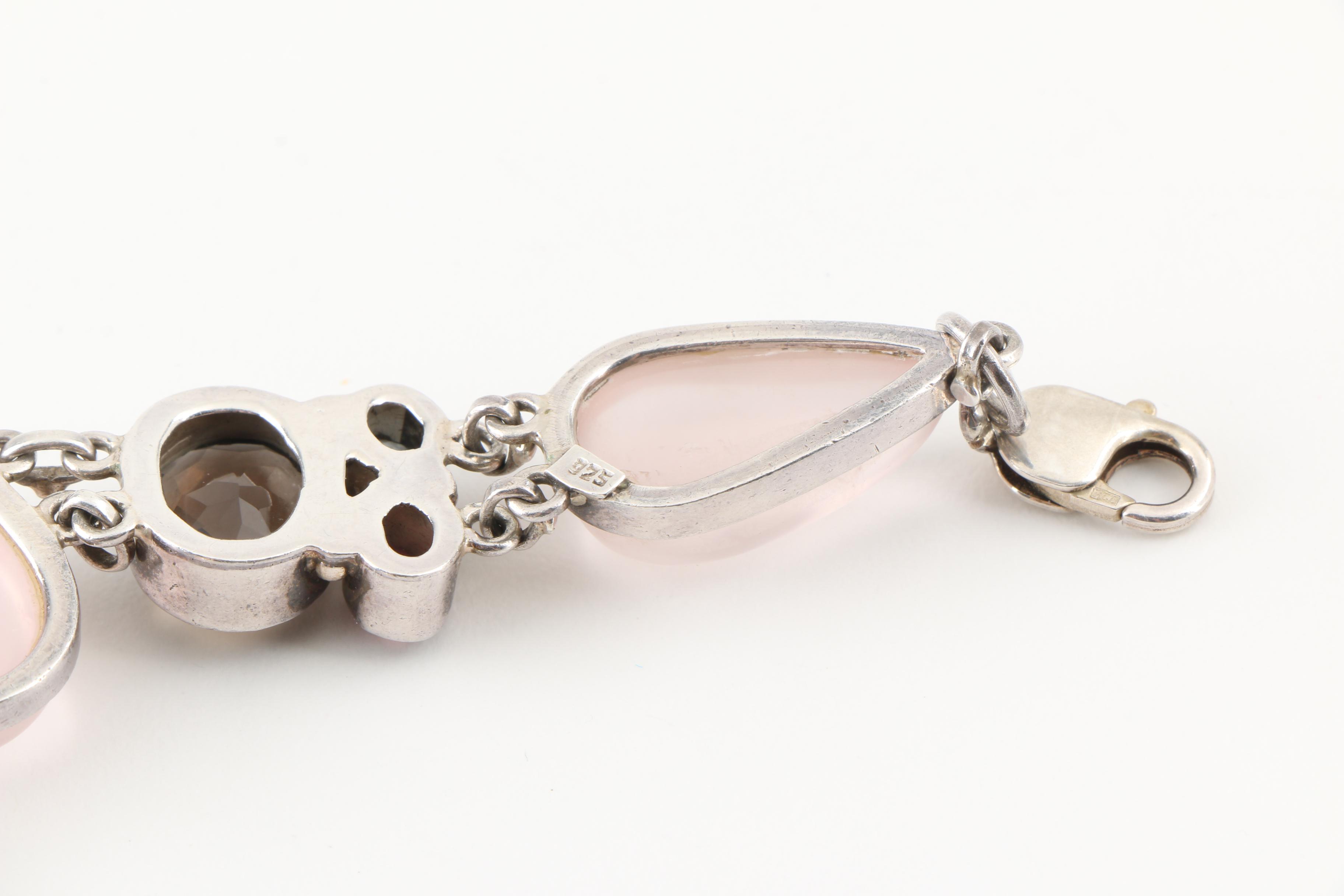 Sterling Silver and Multi-Gemstone Bracelet