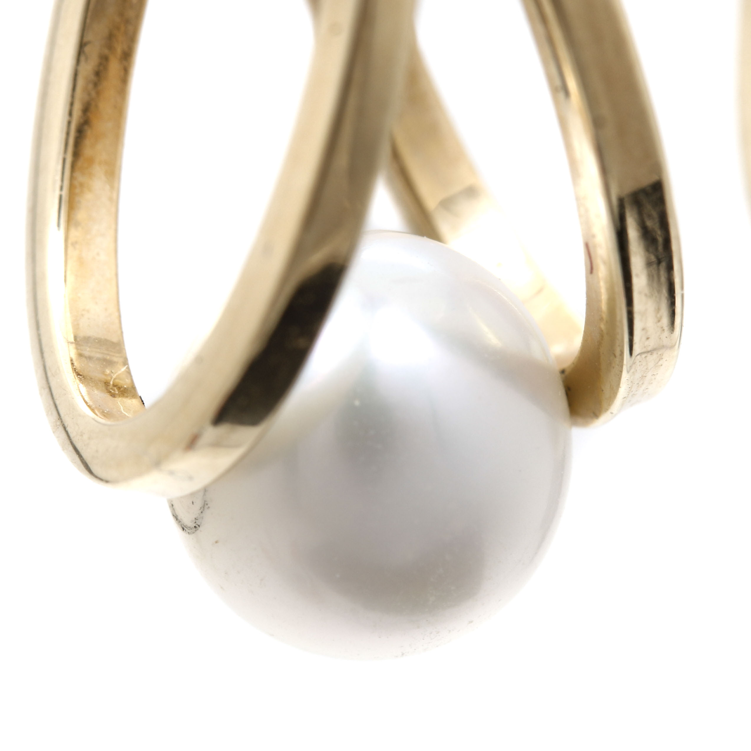 Jacmel Jewelry Inc. 14K Yellow Gold Cultured Pearl Earrings