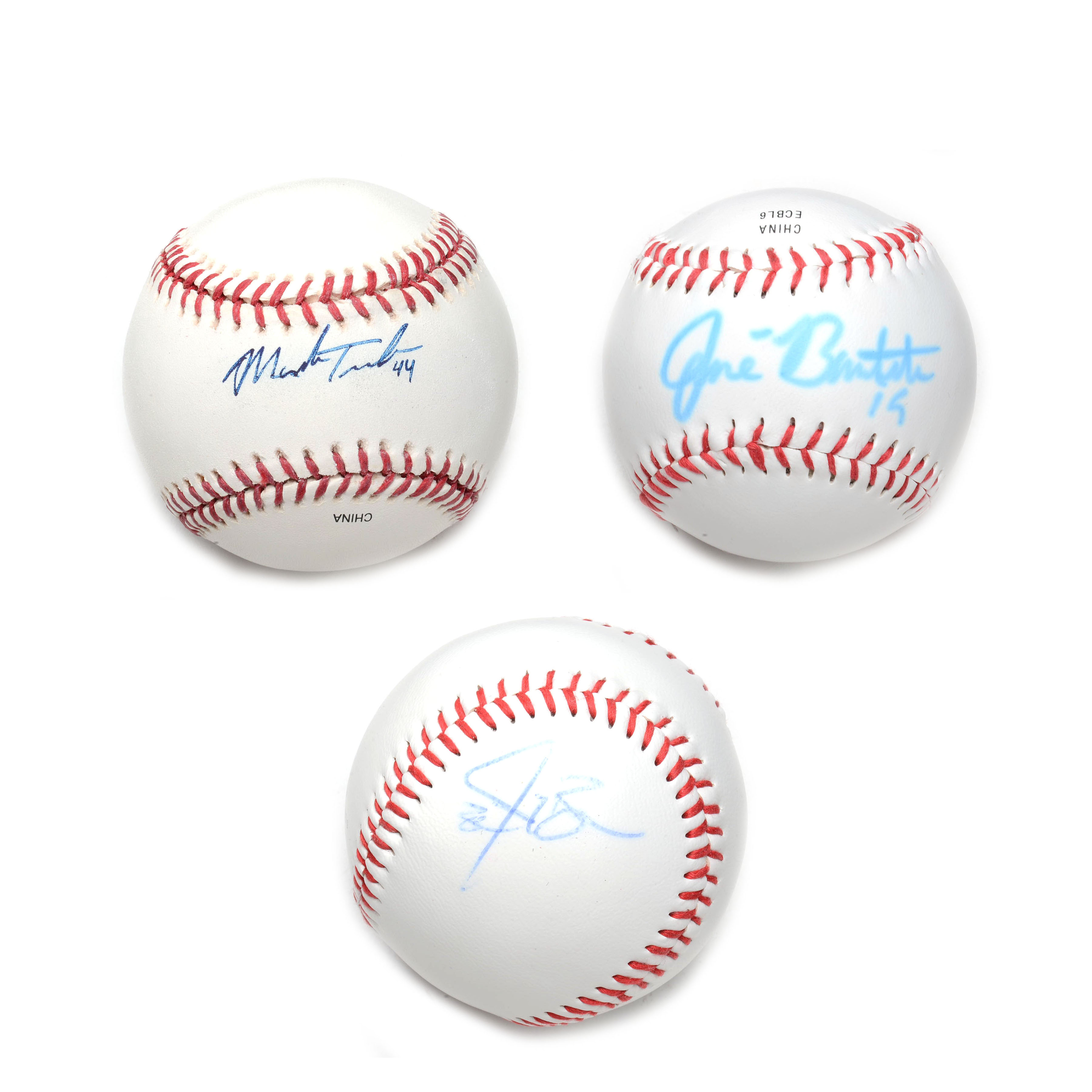 Three MLB All-Stars Signed Baseballs