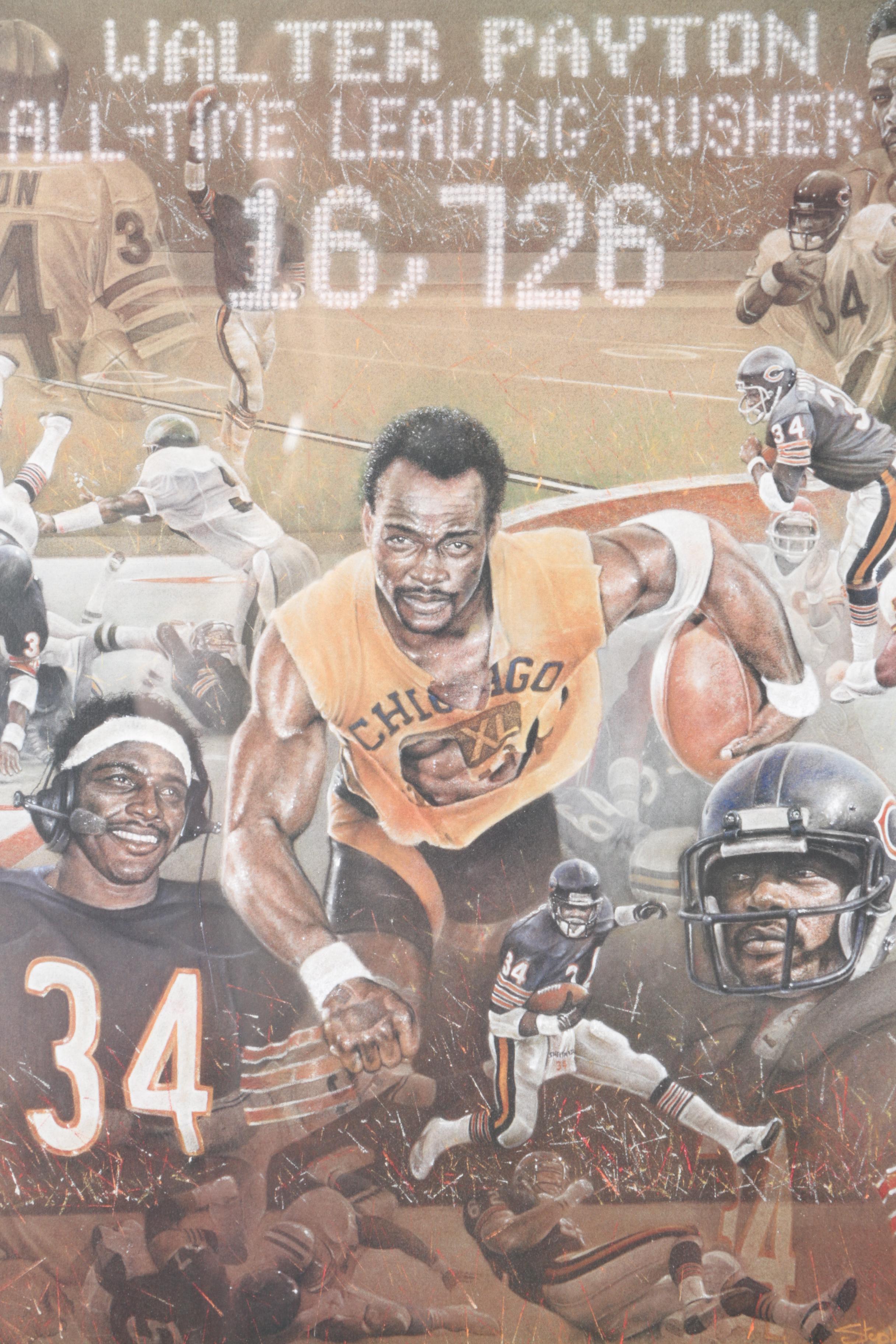 Walter Payton Signed Limited Edition Lithograph  "Whatever It Takes"
