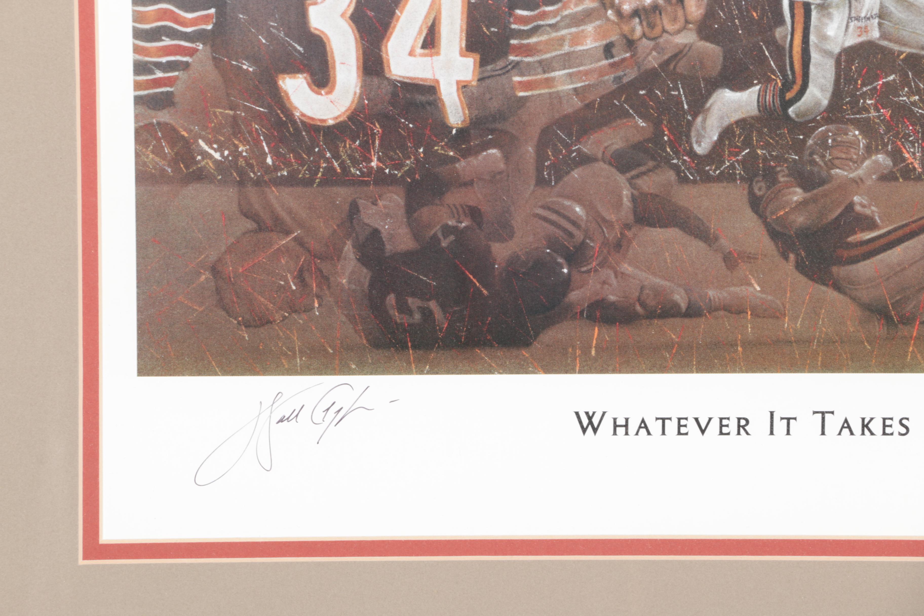 Walter Payton Signed Limited Edition Lithograph  "Whatever It Takes"
