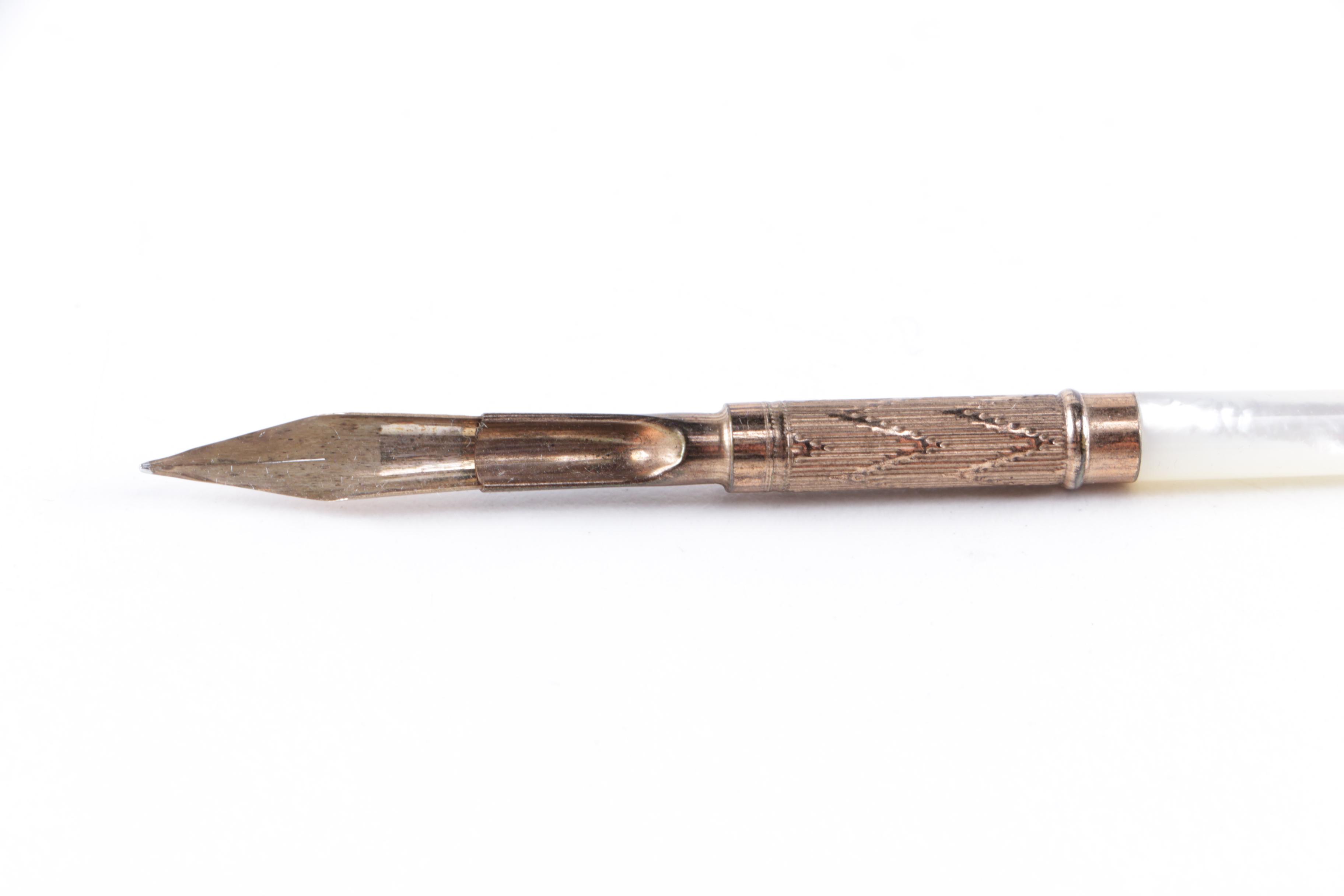 Vintage Norton & Son Dip Pen with Mother of Pearl Handle