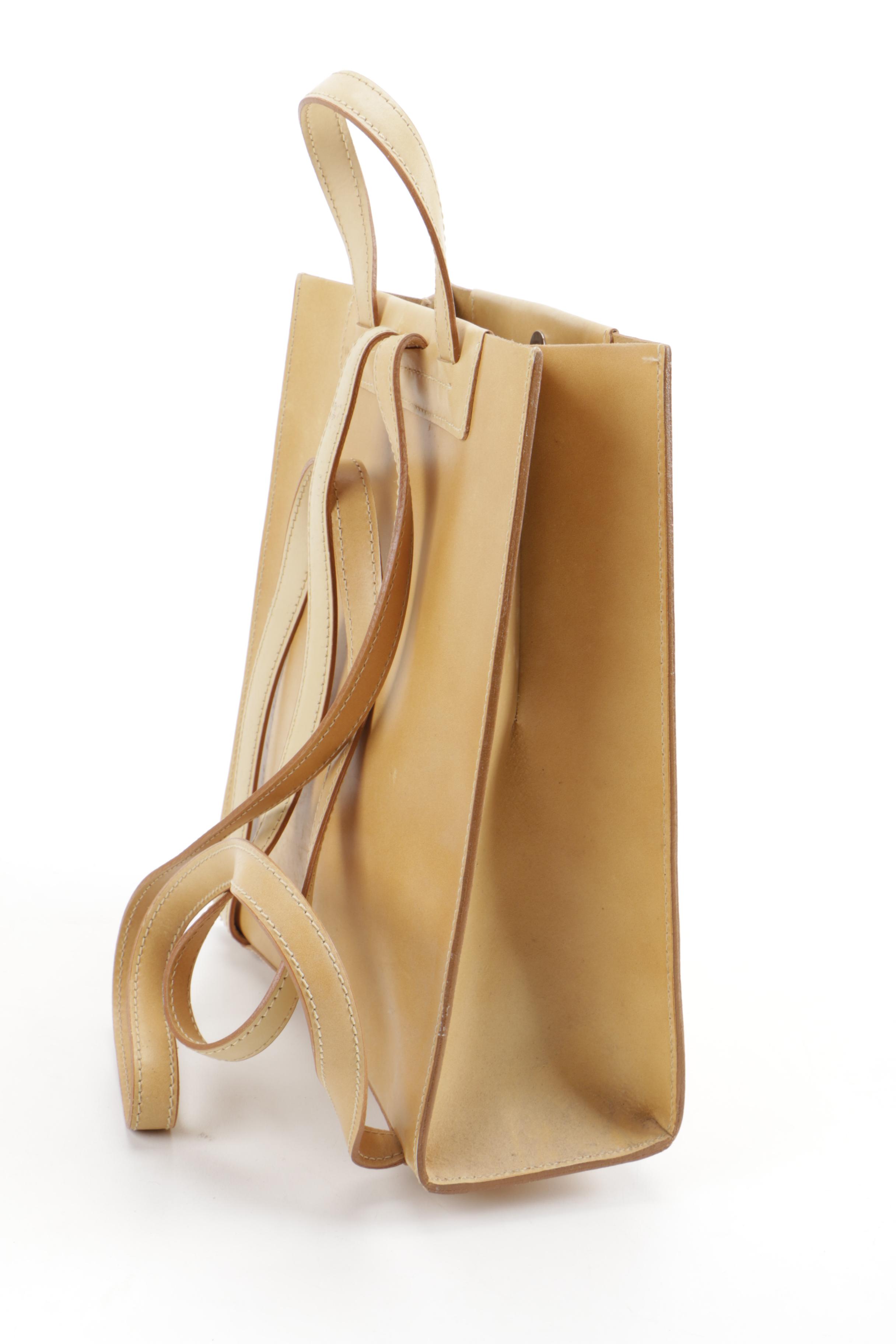 Lamarthe Tan Leather Backpack