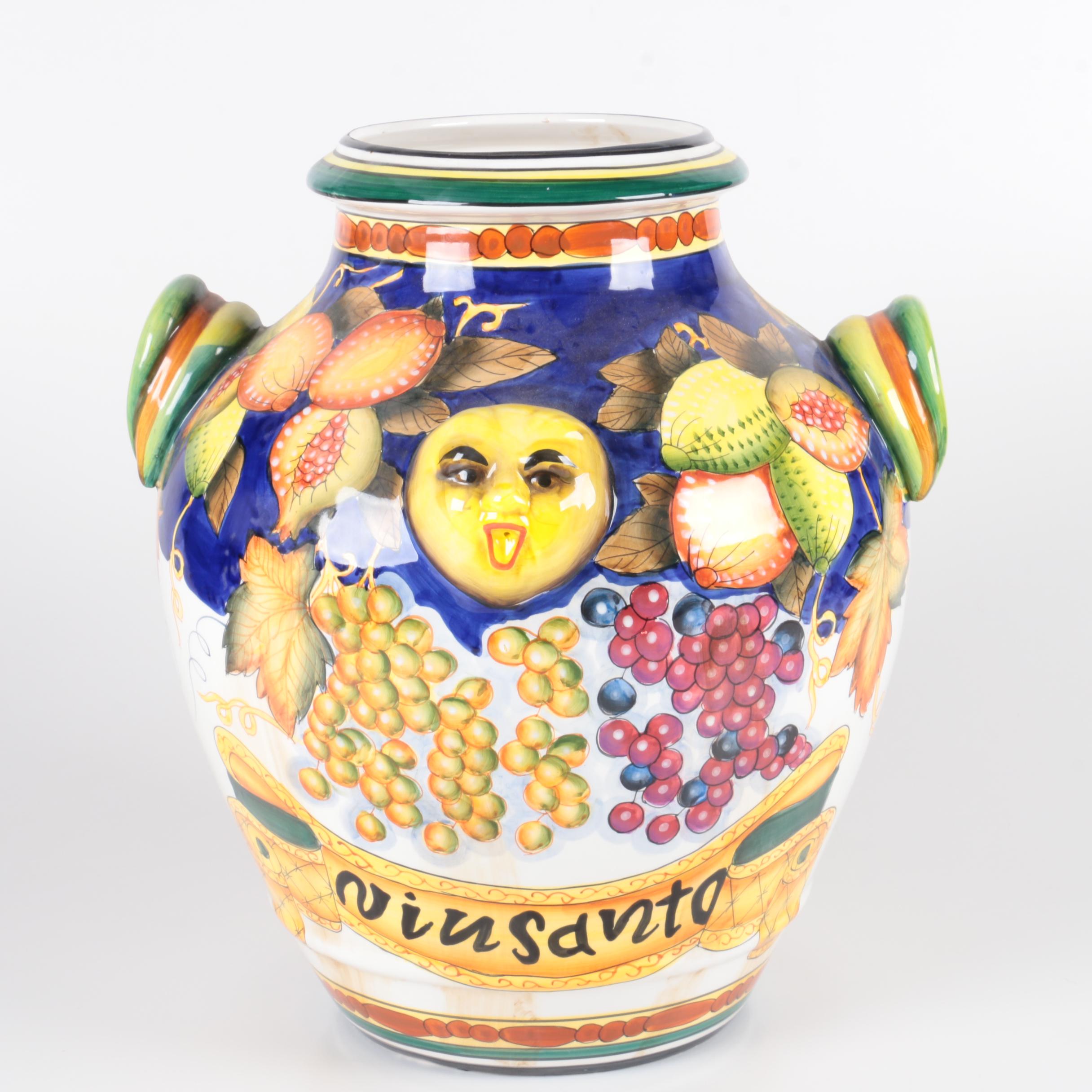 Decorative Hand-Painted Vinsanto Dessert Wine Decanter