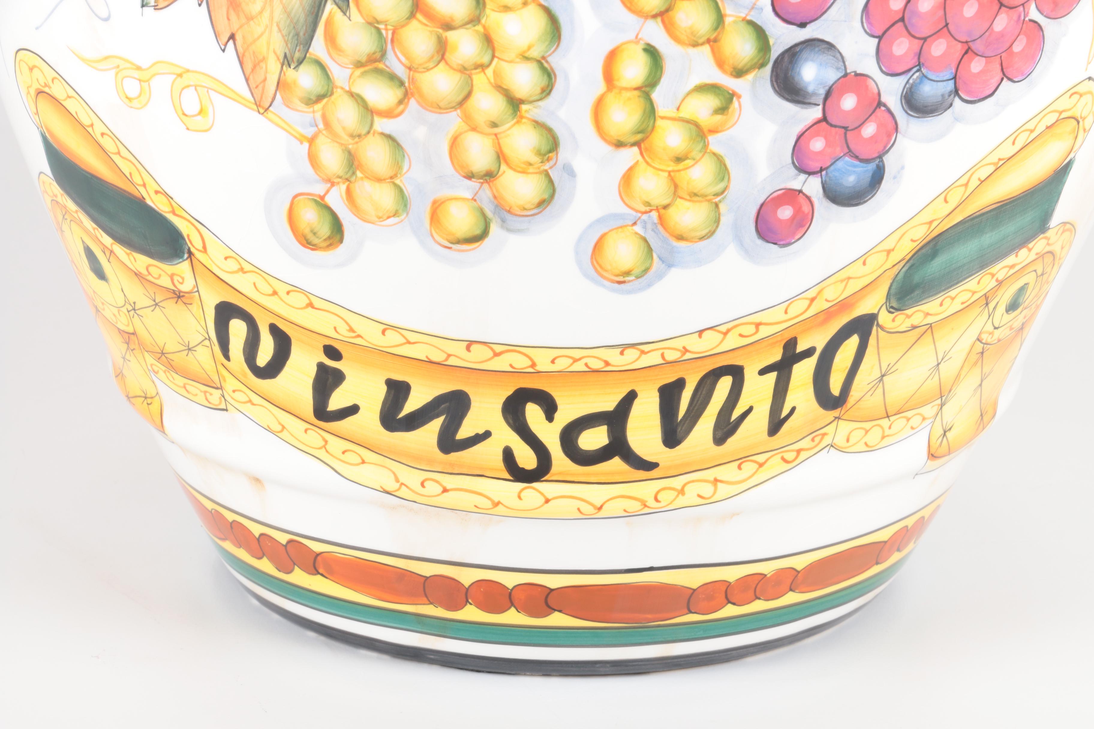 Decorative Hand-Painted Vinsanto Dessert Wine Decanter