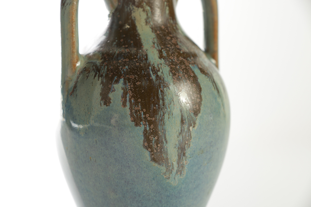 Denbac Ceramic Double-Handled Urn Cabinet Vase