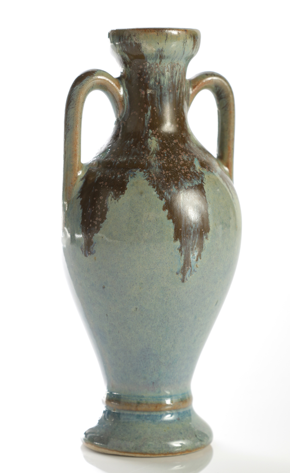 Denbac Ceramic Double-Handled Urn Cabinet Vase