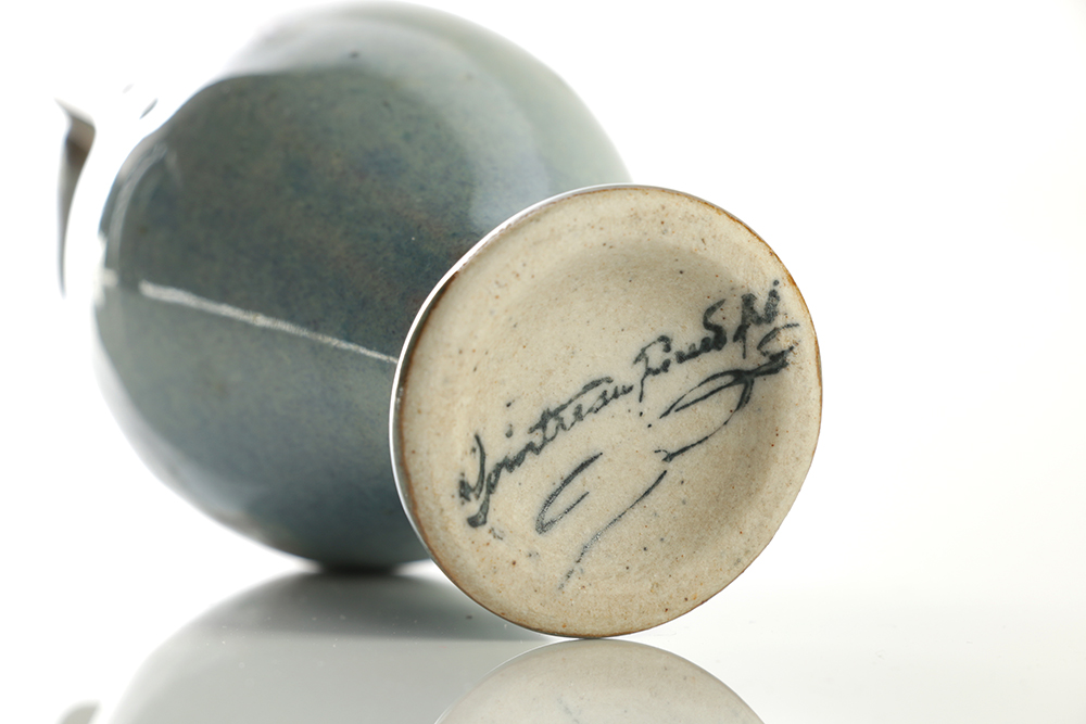 Denbac Ceramic Double-Handled Urn Cabinet Vase