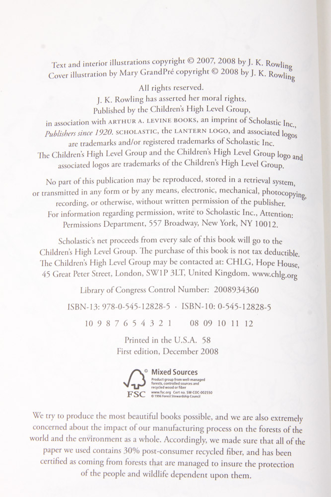 Collection of J. K Rowling Books Including First Editions