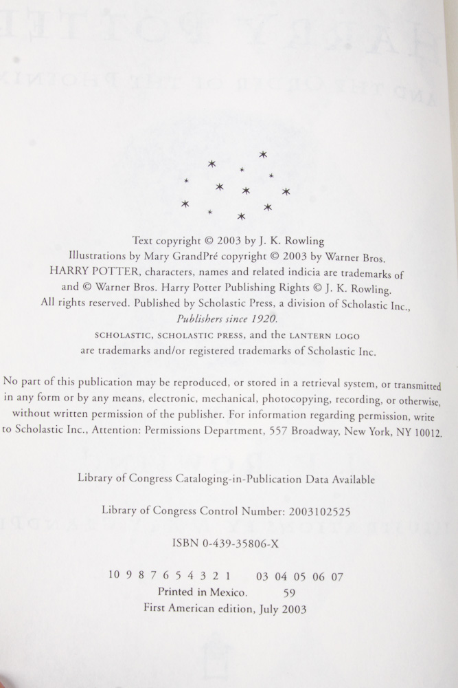 Collection of J. K Rowling Books Including First Editions