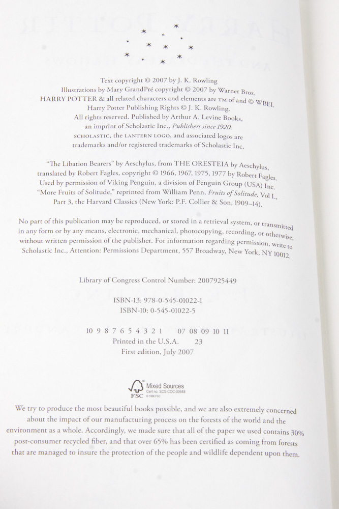 Collection of J. K Rowling Books Including First Editions