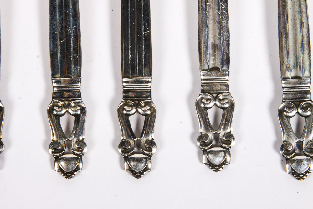 Georg Jensen "Acorn" Sterling Silver Flatware
