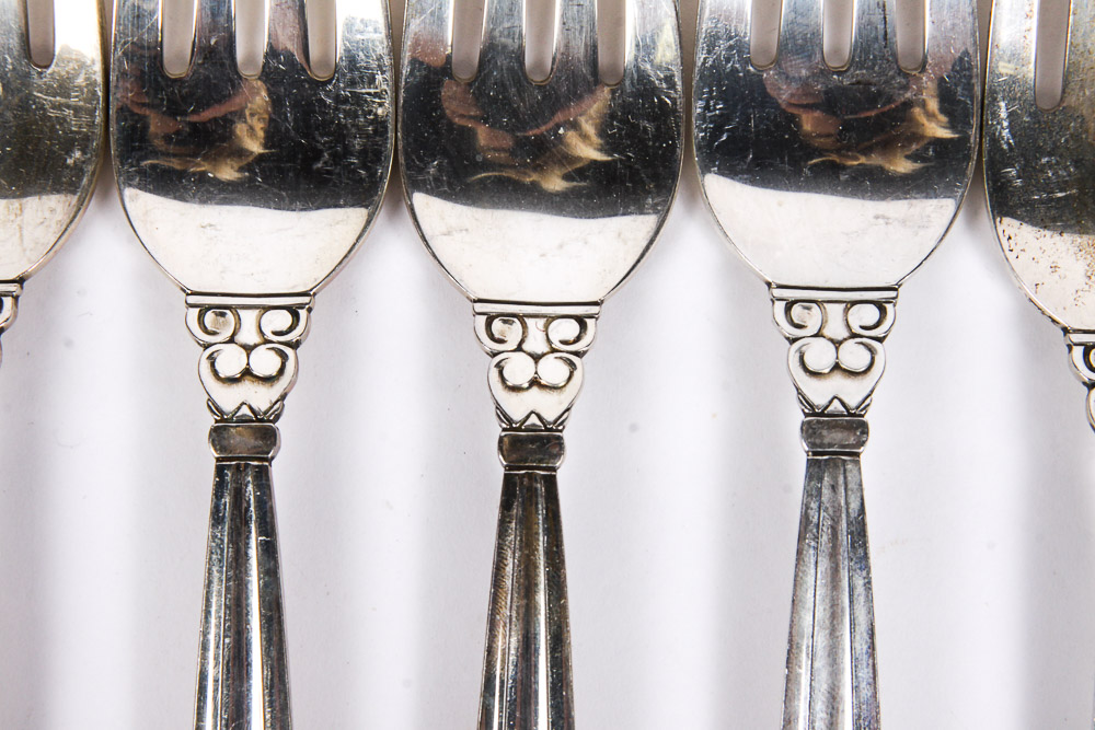 Georg Jensen "Acorn" Sterling Silver Flatware
