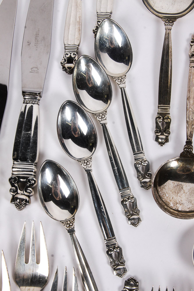 Georg Jensen "Acorn" Sterling Silver Flatware