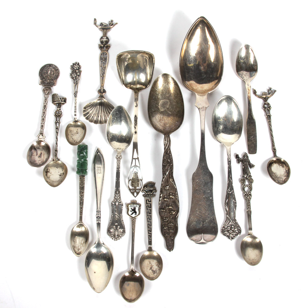 Roger Williams Silver Co. Sterling Spoon with Additional Spoons