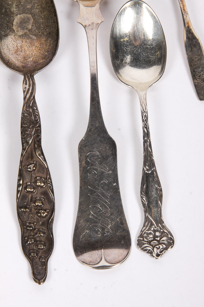 Roger Williams Silver Co. Sterling Spoon with Additional Spoons