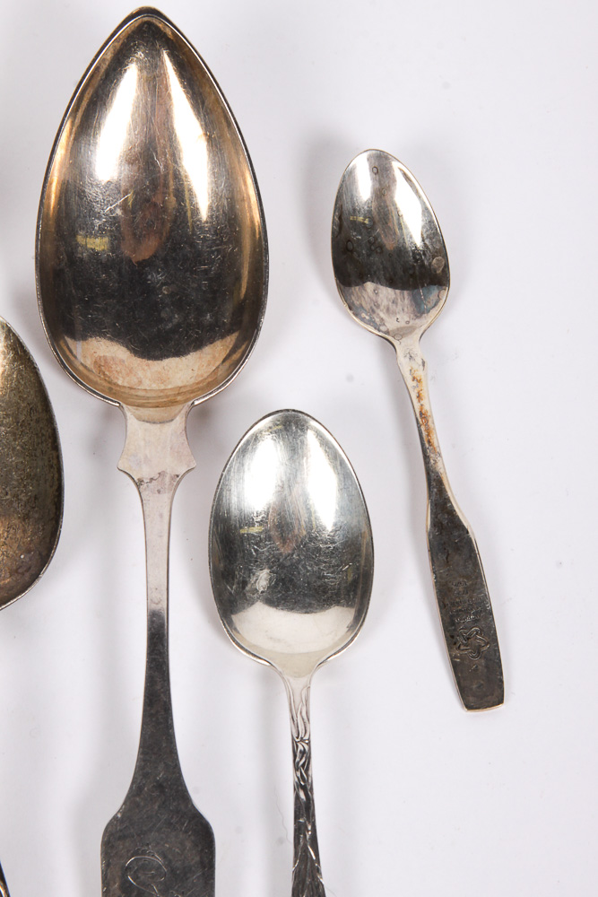 Roger Williams Silver Co. Sterling Spoon with Additional Spoons