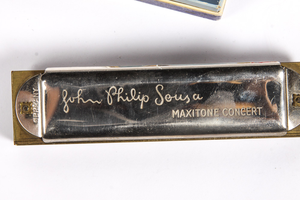 Vintage M. Hohner and John Philip Sousa Harmonicas