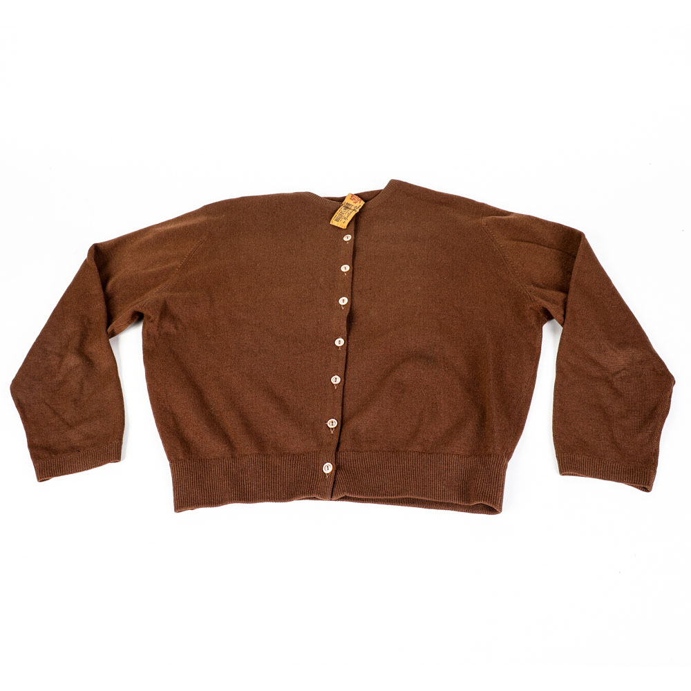 1940s Vintage Ballantyne of Peebles Brown Cashmere Cardigan