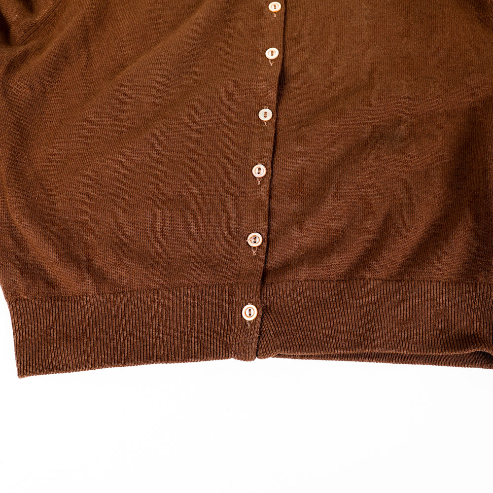 1940s Vintage Ballantyne of Peebles Brown Cashmere Cardigan
