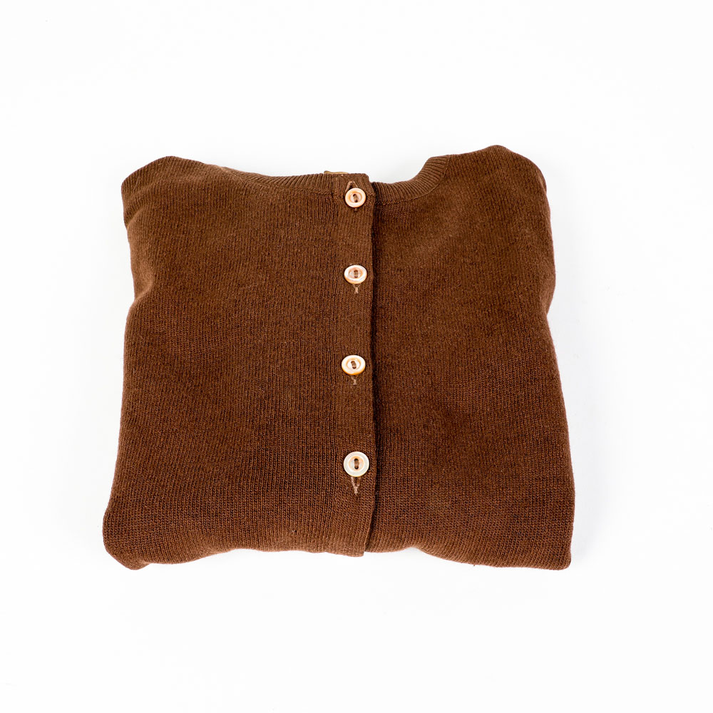 1940s Vintage Ballantyne of Peebles Brown Cashmere Cardigan