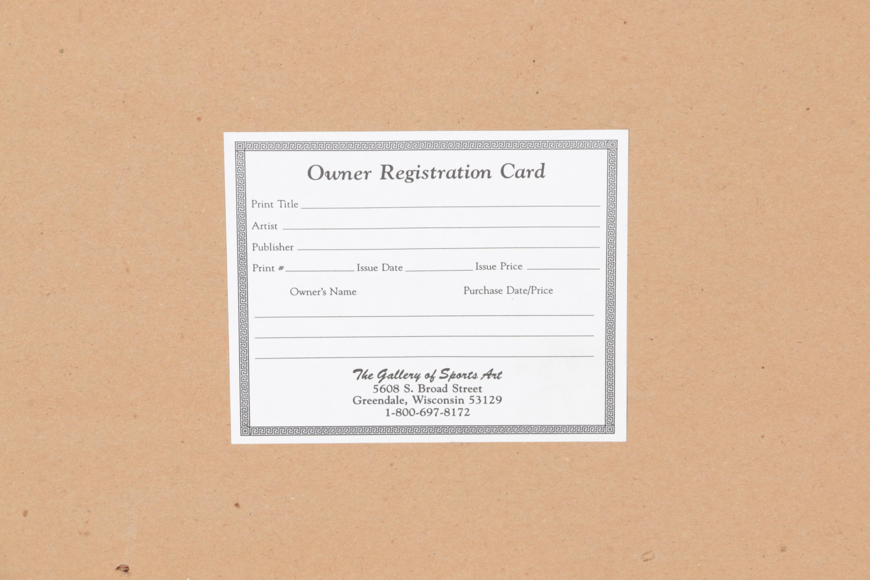 Chicago Bears Signed 75th Anniversary Offset Lithograph