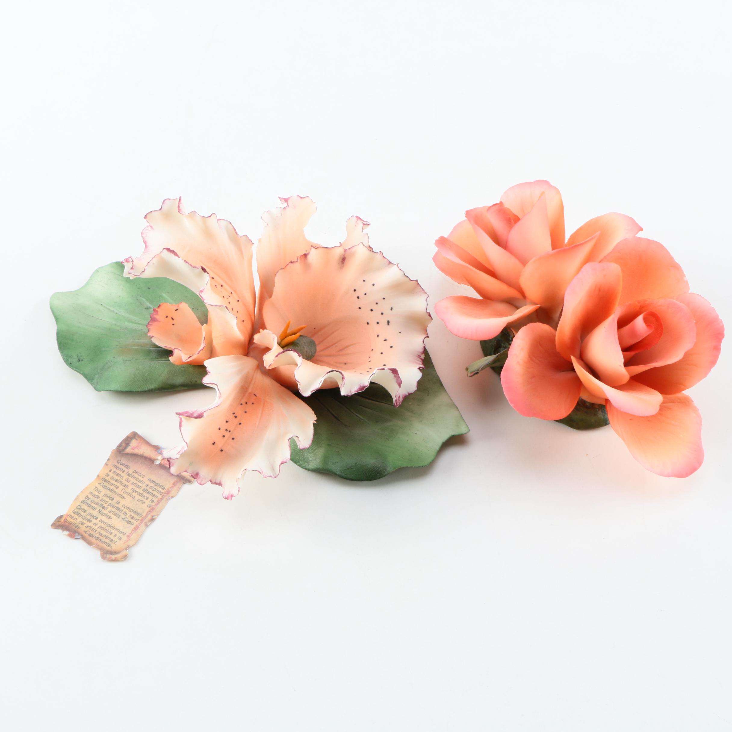 Napoleon and Capodimonte Porcelain Flowers