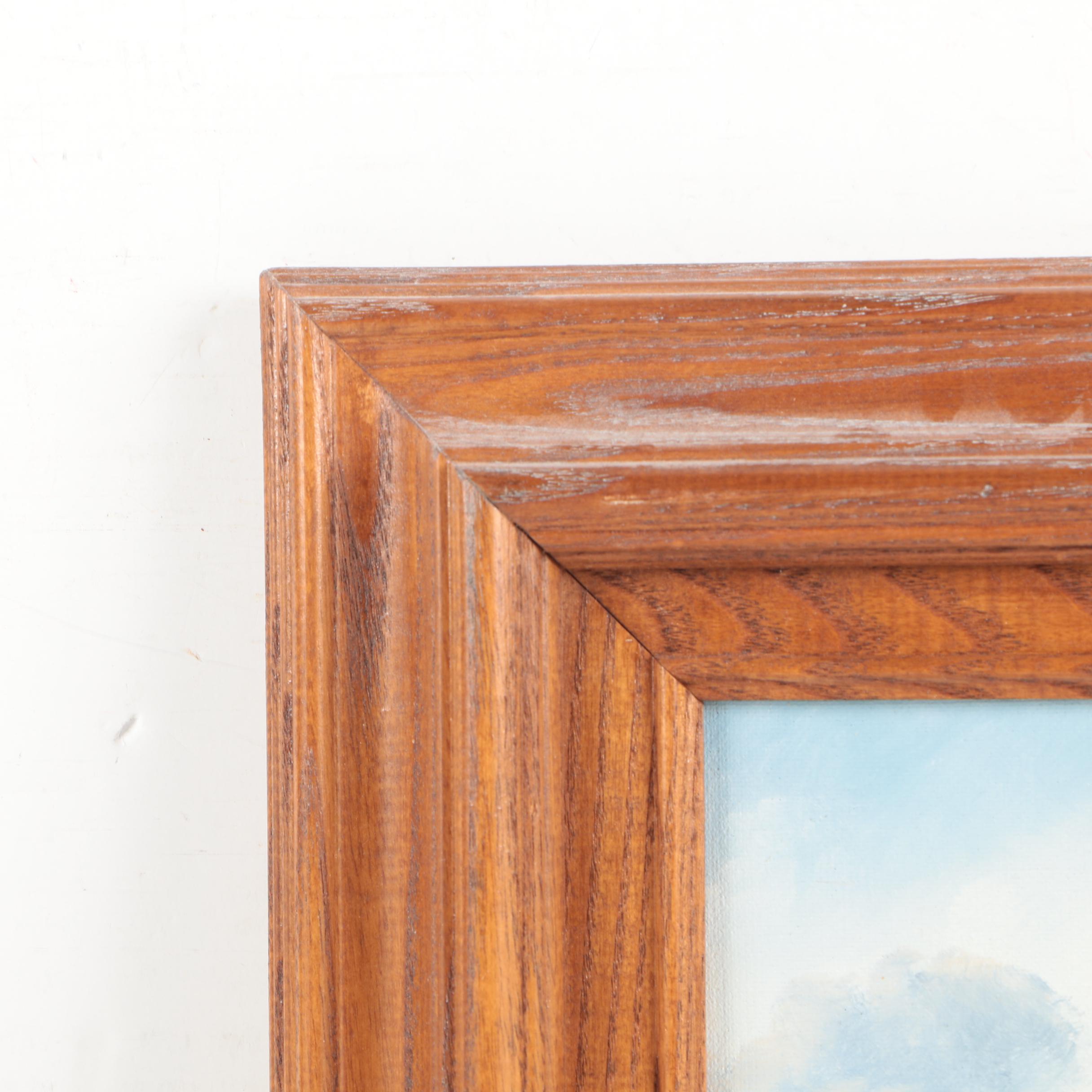 W. Chapman Oil Painting of a Wintry Landscape