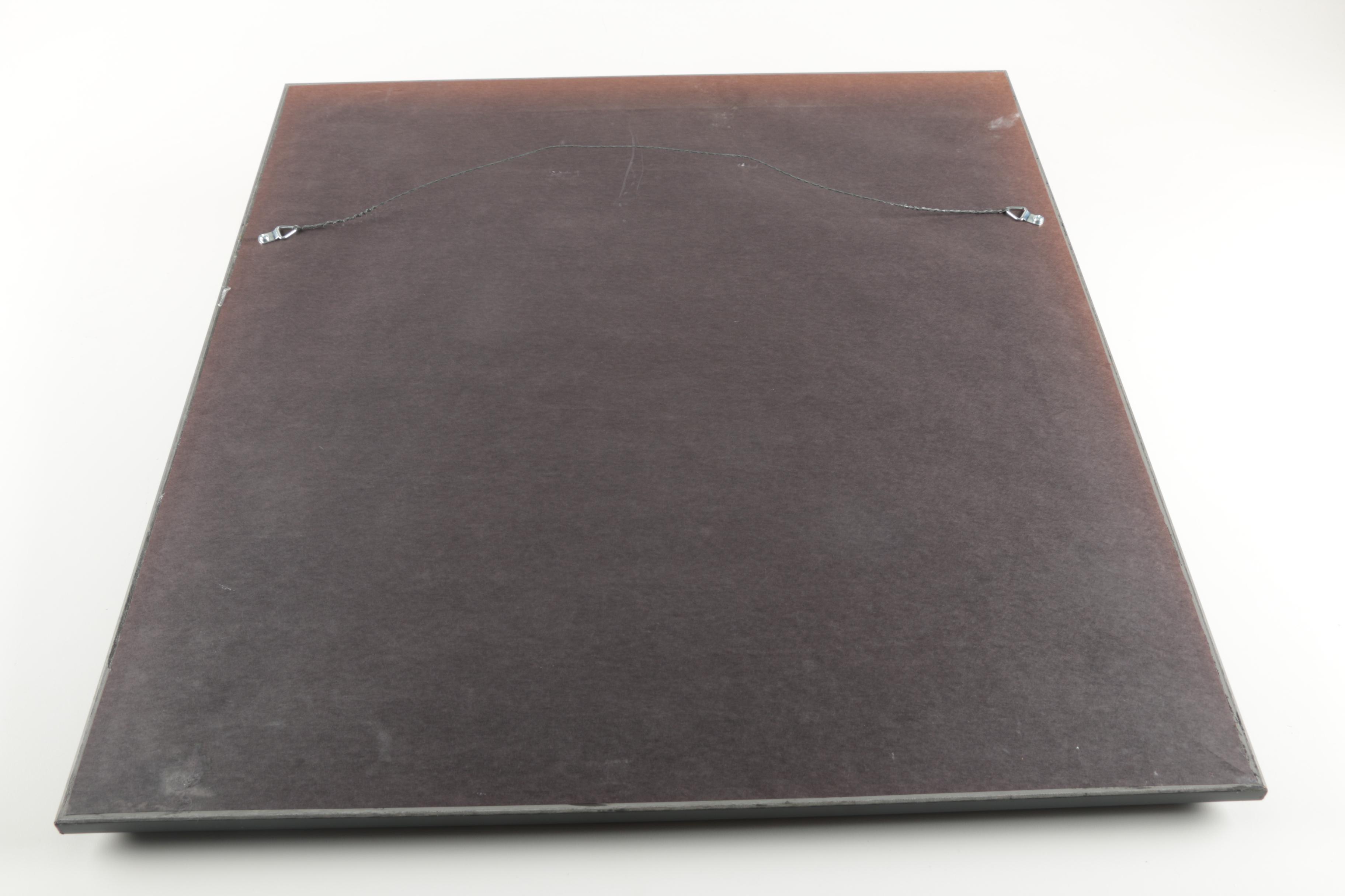 Mickey Mantle Autographed Postcard in Framed Photo Display