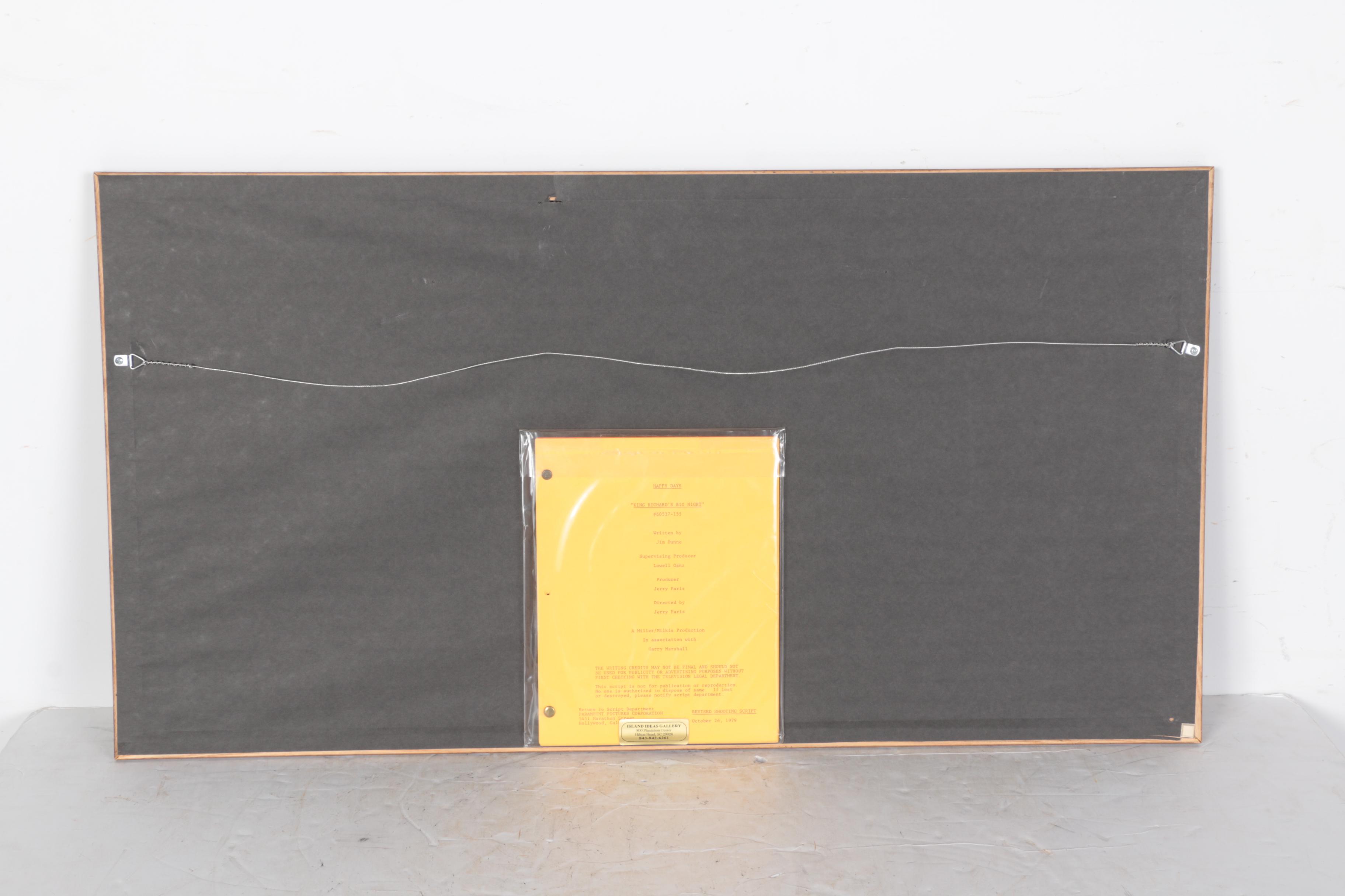 Autographed 1979 "Happy Days" Script Framed with Cast Photos