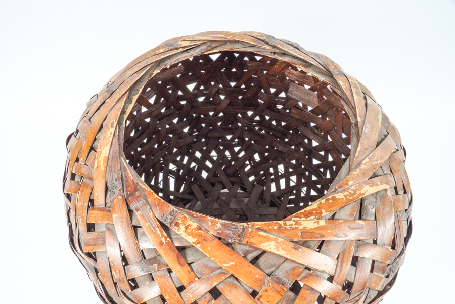 Vintage Woven Bamboo Vessel