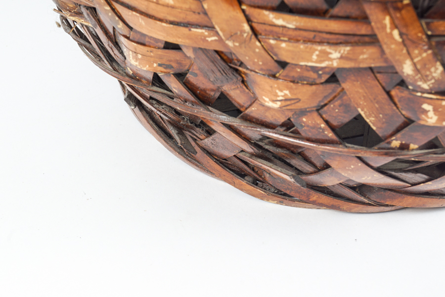 Vintage Woven Bamboo Vessel