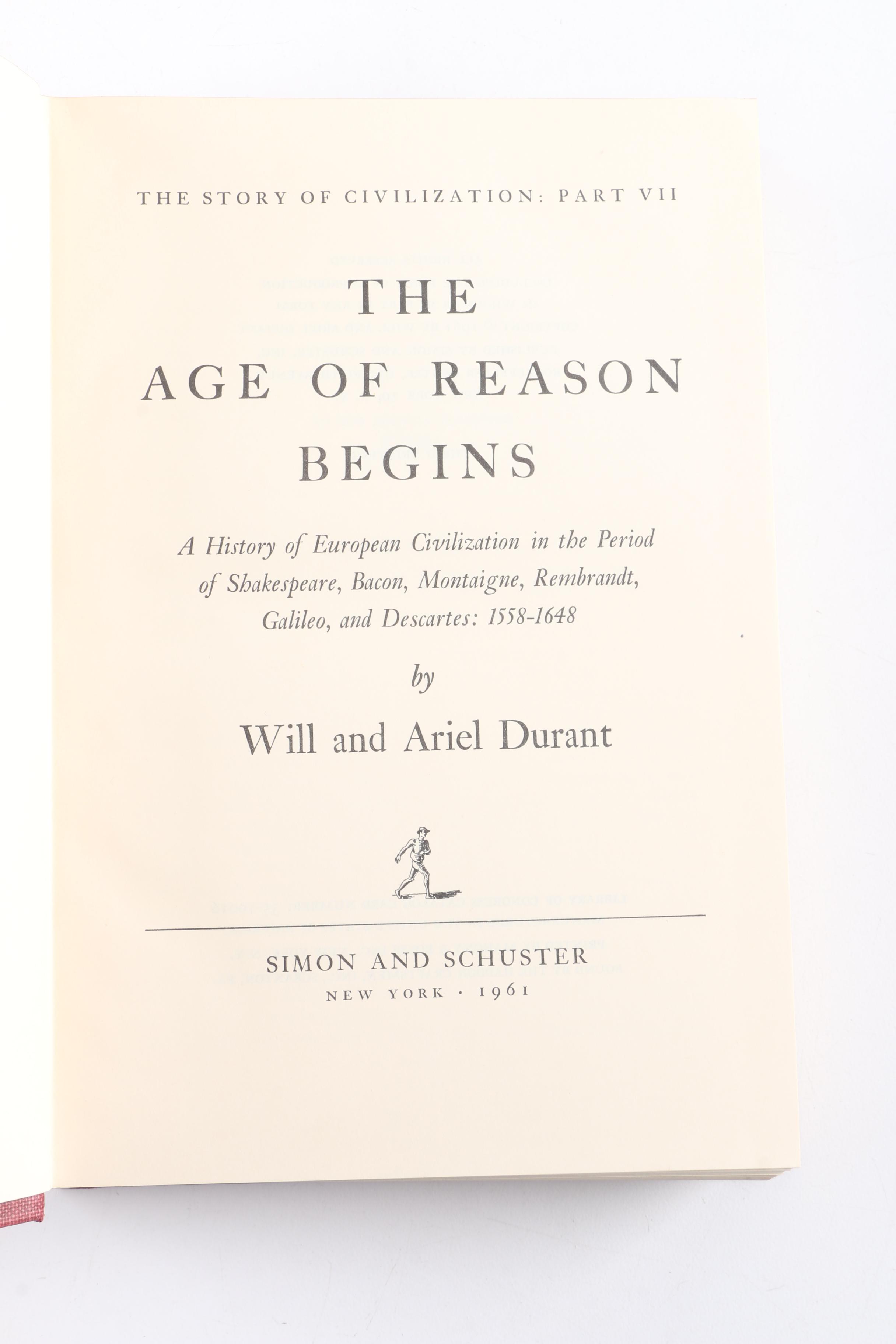 1963 "The Story of Civilization" Volumes I–VIII and Decorative Book Cover