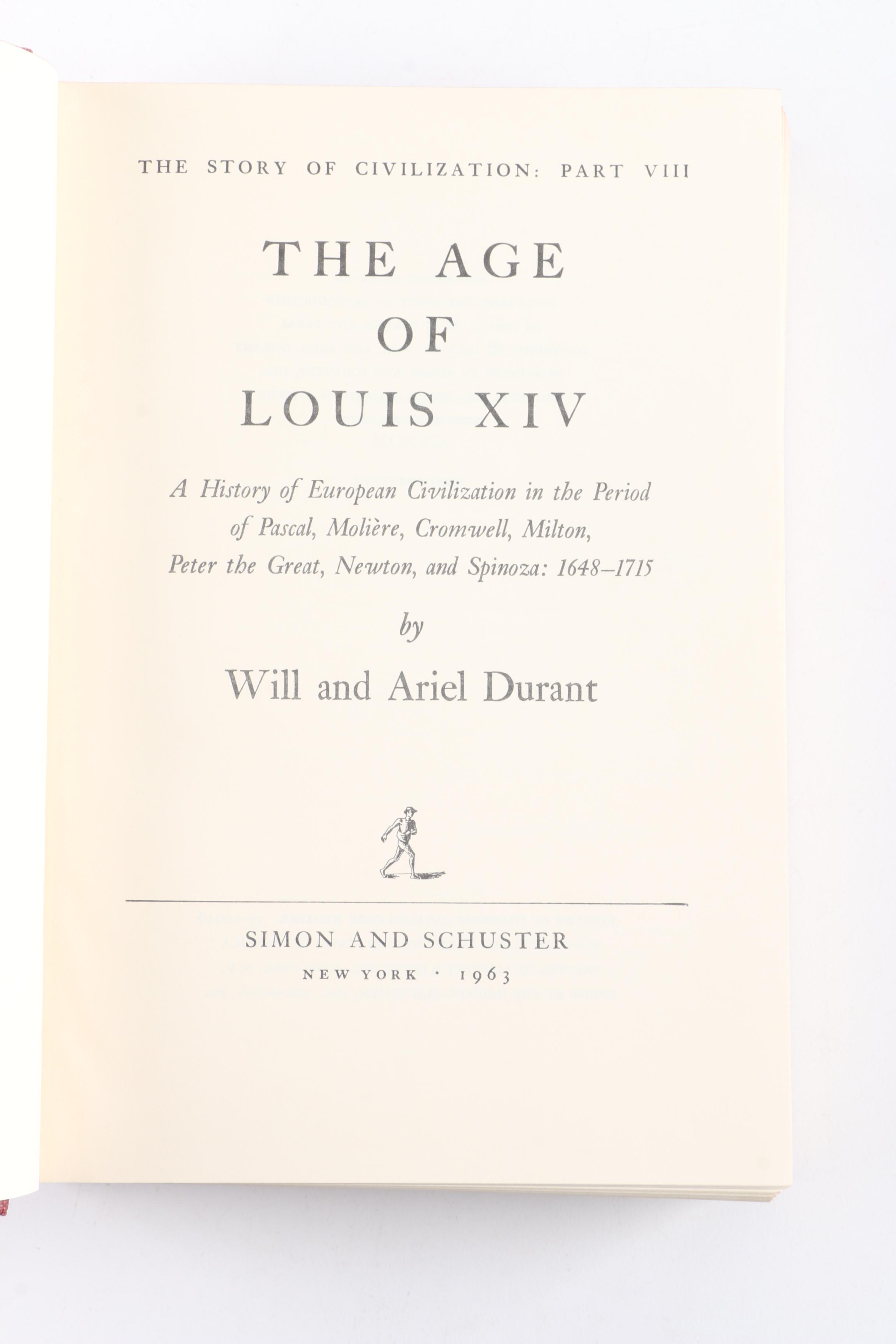 1963 "The Story of Civilization" Volumes I–VIII and Decorative Book Cover