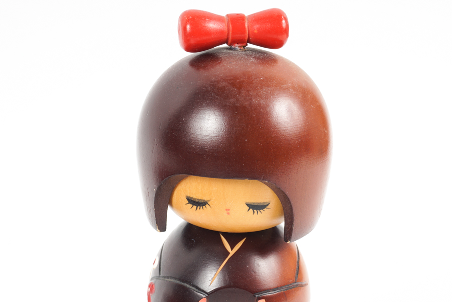 Colorful Vintage Japanese Kokeshi Dolls