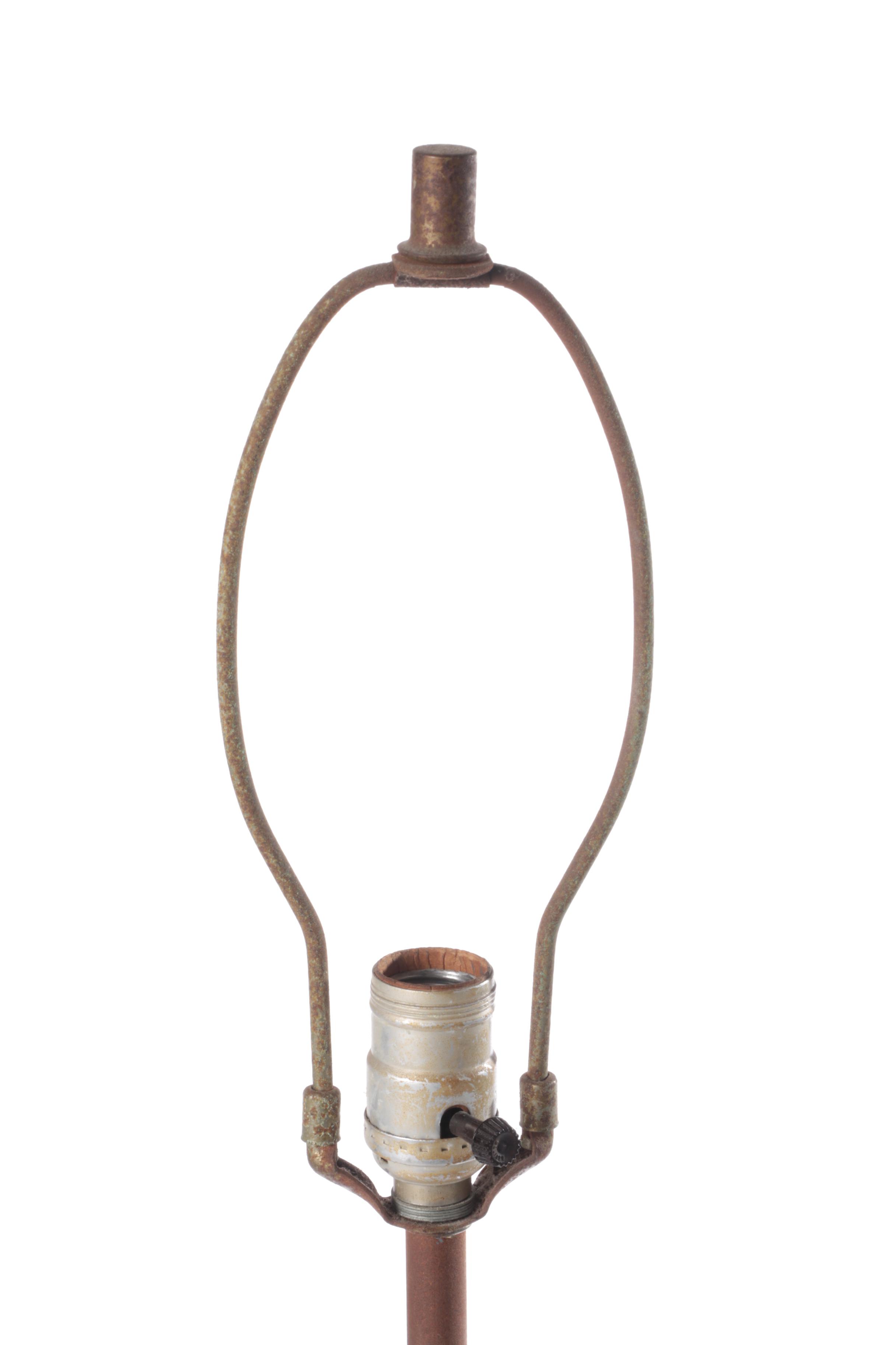 Vintage Mid-Century Metal Floor Lamp with Acrylic Tray Table