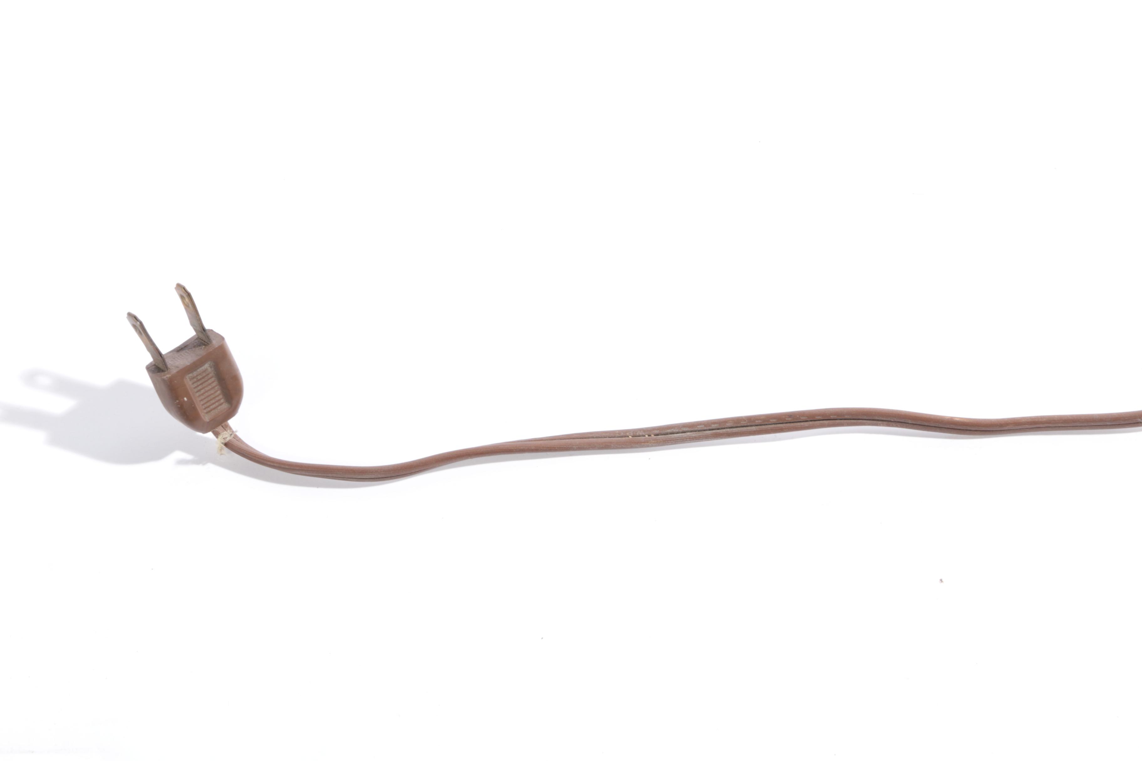 Vintage Mid-Century Metal Floor Lamp with Acrylic Tray Table