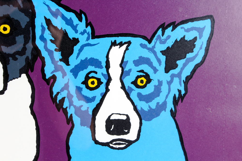 George Rodrigue Signed Serigraph "Split Personality with Moon"