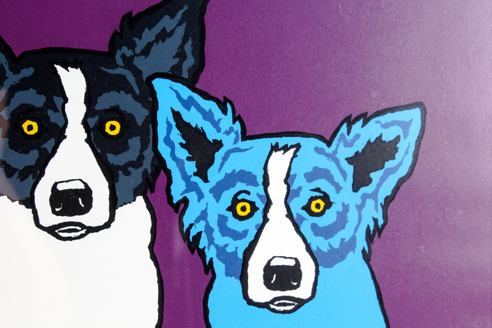 George Rodrigue Signed Serigraph "Split Personality with Moon"