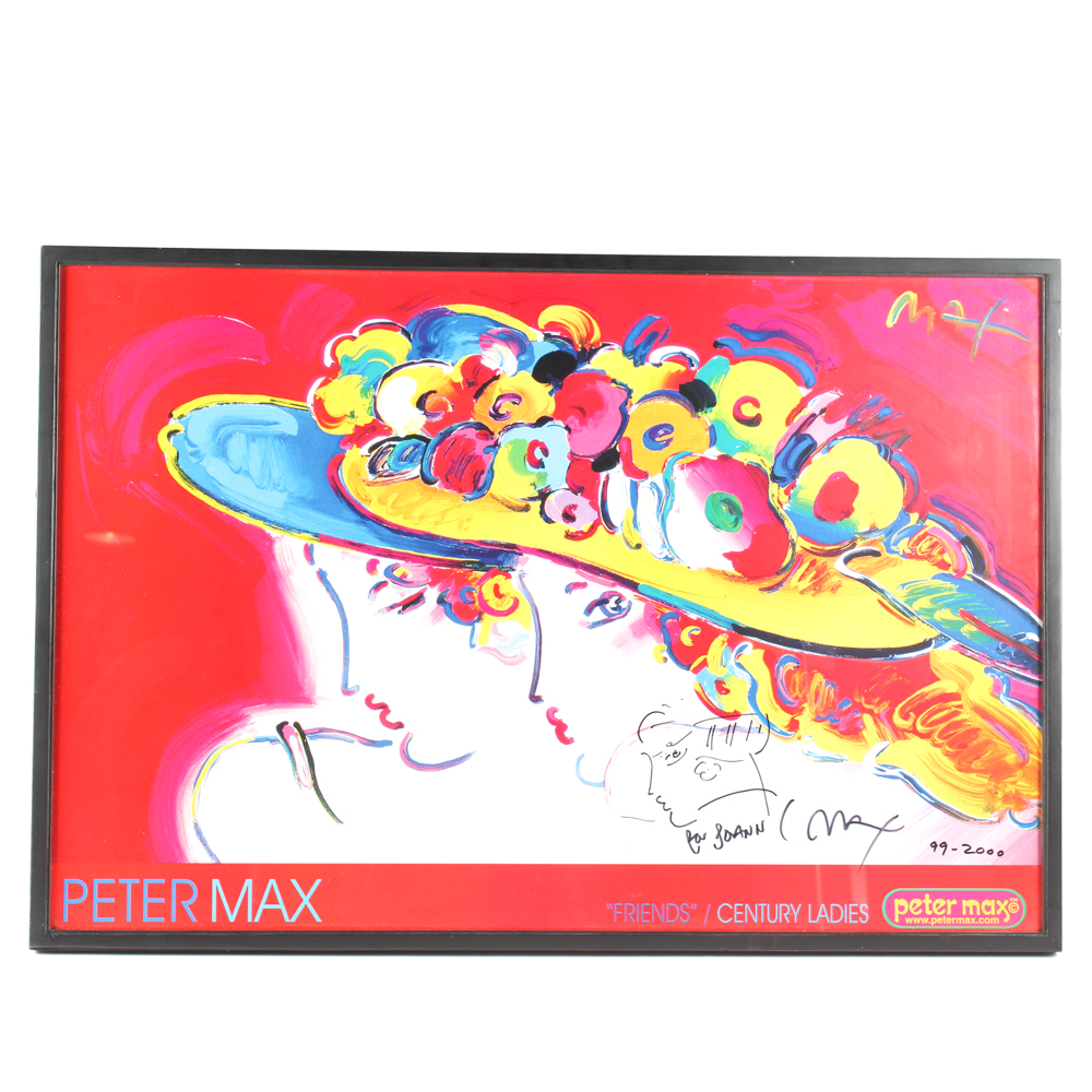Peter Max Signed Limited Edition Poster "Friends/Century Ladies"