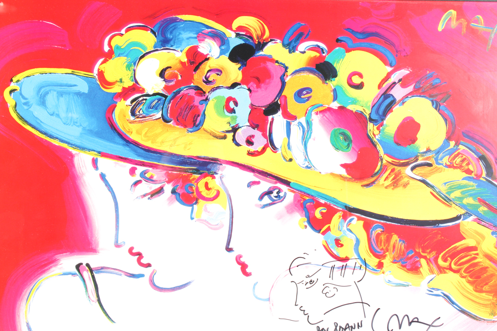 Peter Max Signed Limited Edition Poster "Friends/Century Ladies"