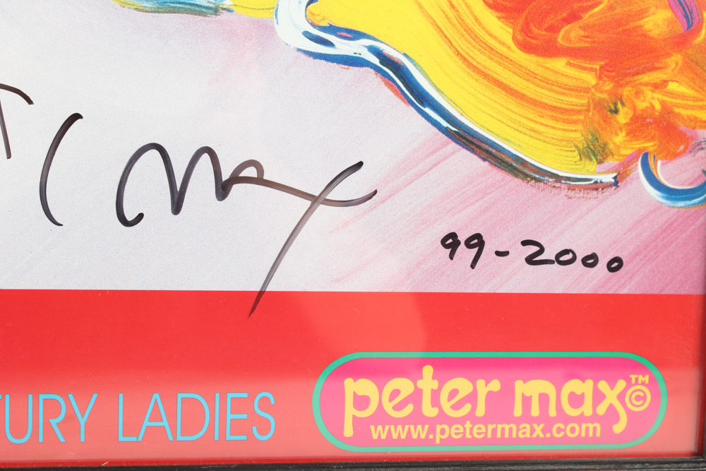 Peter Max Signed Limited Edition Poster "Friends/Century Ladies"