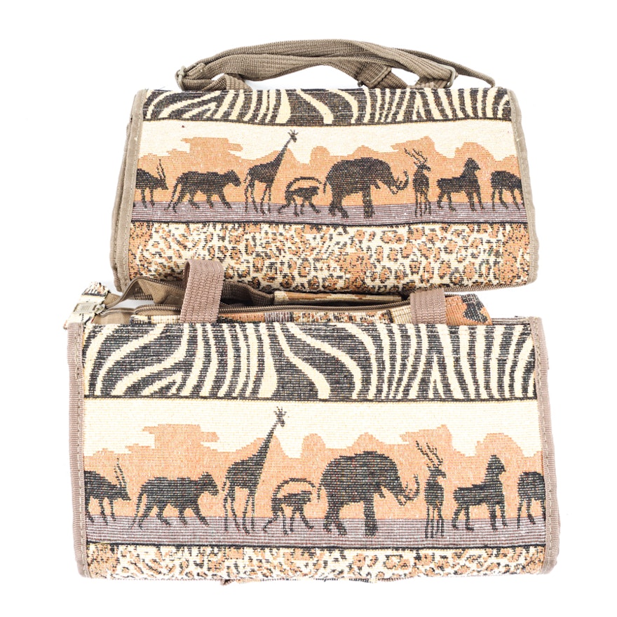 Jade Collapsible African Savanna Rolling Bags