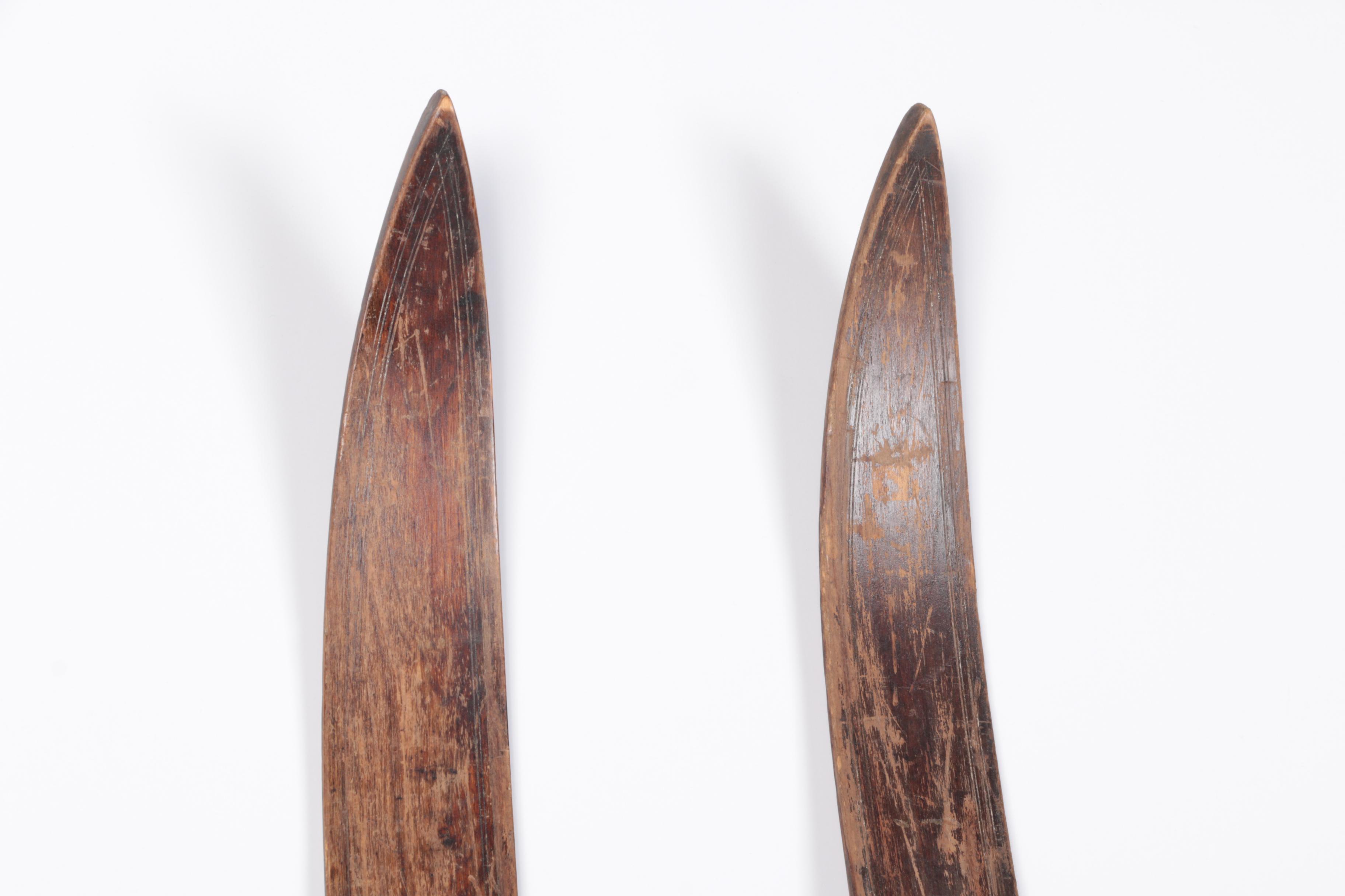 Pair of Vintage Wooden Skis