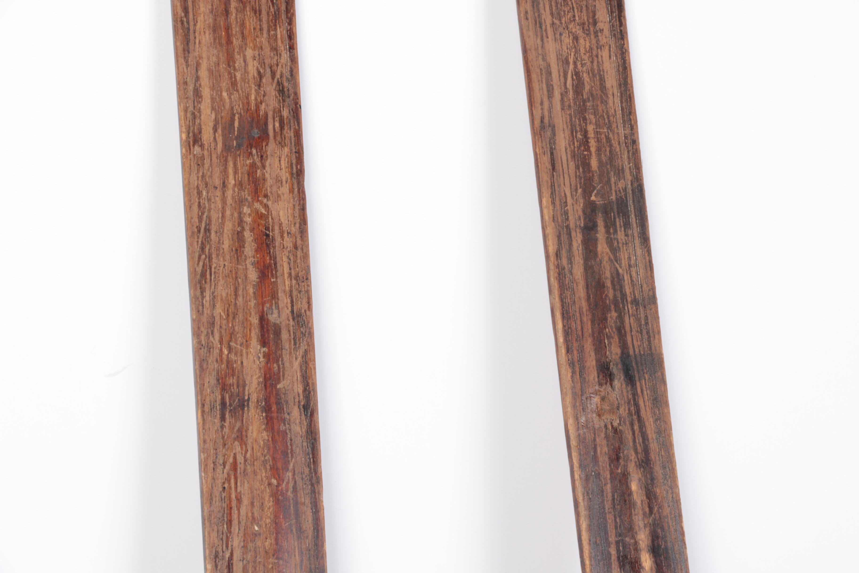 Pair of Vintage Wooden Skis